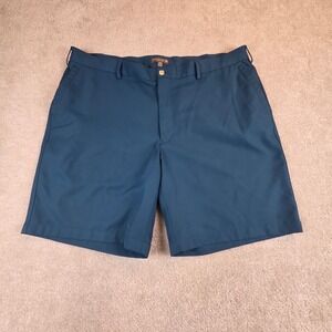Peter Millar Crown Sport Mens 40 Teal Blue Performance Golf Shorts MS18EB82